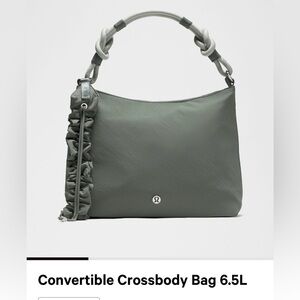 lululemon athletica Sage Green Convertible Shoulder Bag with Knotted Handle